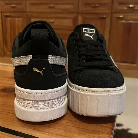 Black And White Puma Platform Sneakers Size 39 Us Depop