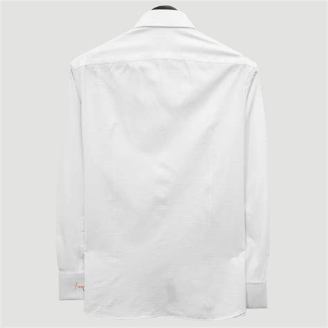 Camisa blanca estructura labrada marca Colletti clásico 150974