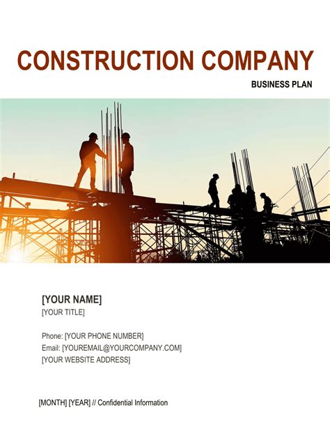 General Contractor Business Plan Template Sarseh