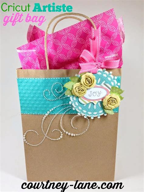 Courtney Lane Designs Cricut Artiste Fancy Gift Bag Gifts Decorated