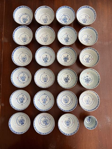 boules 24 motif de riz Porcelaine Chine 20ième Catawiki