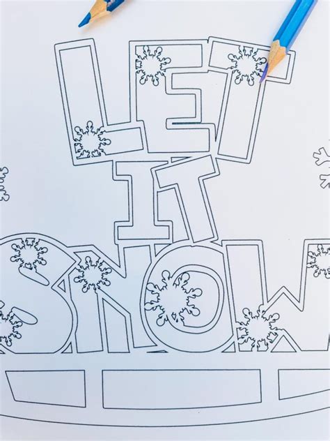 Free Printable Let It Snow Colouring Page Pdf ⋆ Extraordinary Chaos