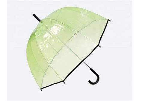 Poe Fabric Clear Plastic Rain Umbrellas Transparent Dome Umbrella