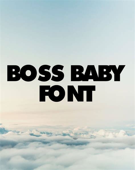 Boss Baby Font Free Download