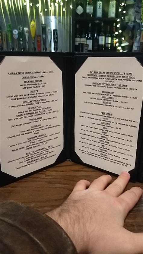 Menu At The King S Head Pub Houston