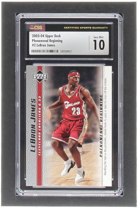 LeBron James 2003 04 Upper Deck Phenomenal Beginning LeBron James 2 RC