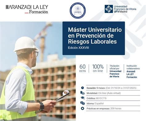 Máster Universitario en Prevención de Riesgos Laborales Edición 38