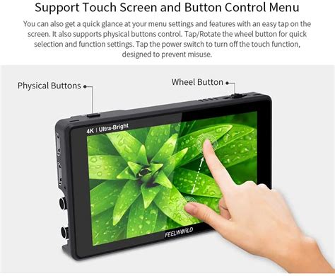 Feelworld Lut S Lut Inch Camera Field Monitor Nits Hdr D Lut
