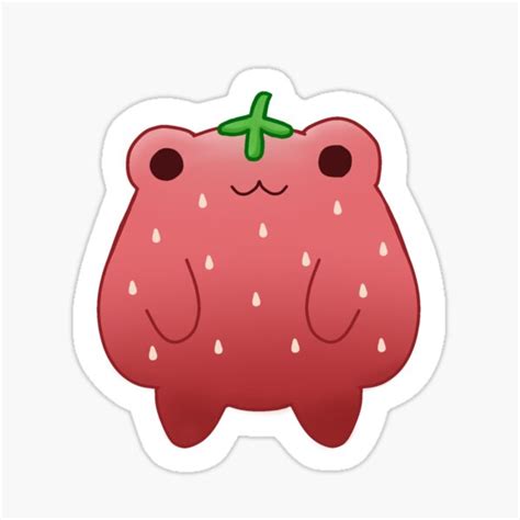 Strawberry Frog Sticker For Sale By D Sophia D Redbubble