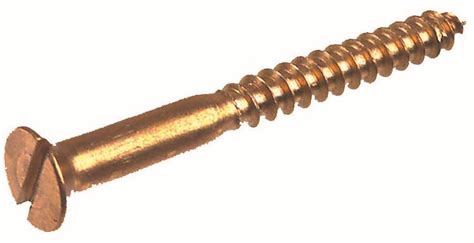 Brass Countersunk Slotted Woodscrew Wessex Fixings