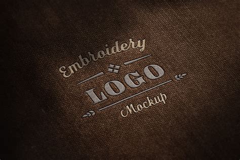 Embroidery Logo Mockup Design Cuts