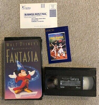 Walt Disney S Masterpiece Fantasia VHS Tape 1940 The Original Classic