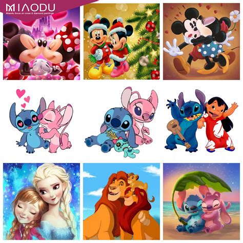 Pintura De Diamantes Diy Disney Lilo Stitch Nani Frozen Minnie Mickey