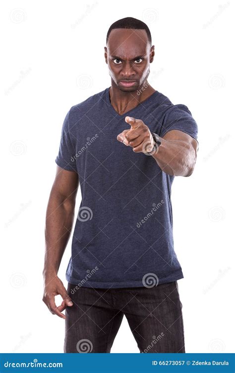 Angry Black Man Stock Image Image Of Black White African 66273057