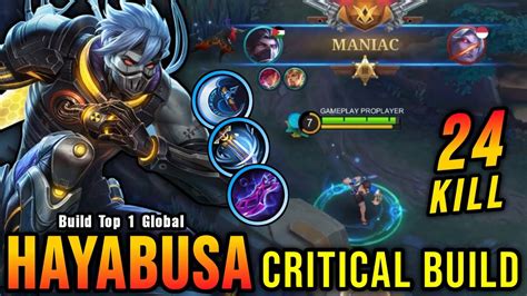 24 Kills MANIAC Hayabusa Critical Damage ONE HIT BUILD Build