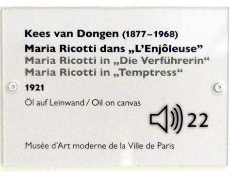 Maria Ricotti in Verführerin Kees van Dongen 1921