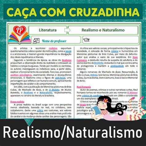 Realismo Naturalismo Caça Cruzadinha ubicaciondepersonas cdmx gob mx