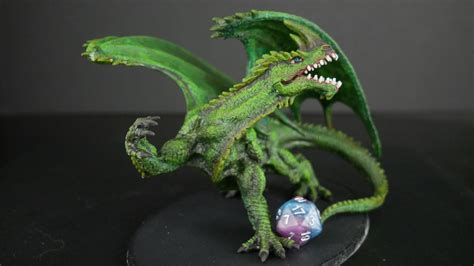 Hand painted Gargantuan Green Dragon miniature | TTRPG | RPG | DND ...