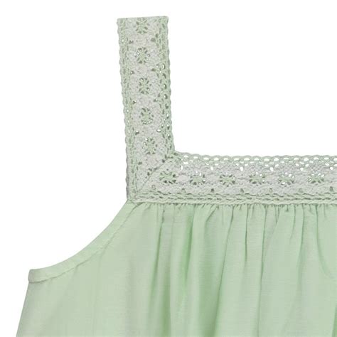 Orchestra Tunique Sans Manches Avec Broderie Anglaise Pour Fille Vert