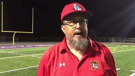 Football Hemet Head Coach Dennis Gregovich Youtube