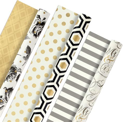 Hallmark Papel De Regalo Reversible Elegante Paquete De 3 120 Pies