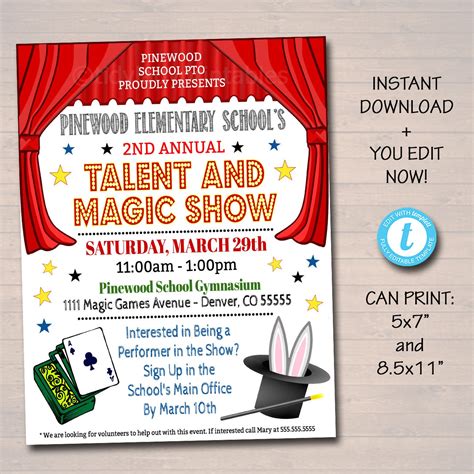 Talent Show Flyer Template - Detrester.com