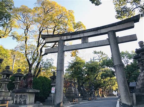 Architecture within Sumiyoshi Taisha in Japan. Stock Photo - Image of ...