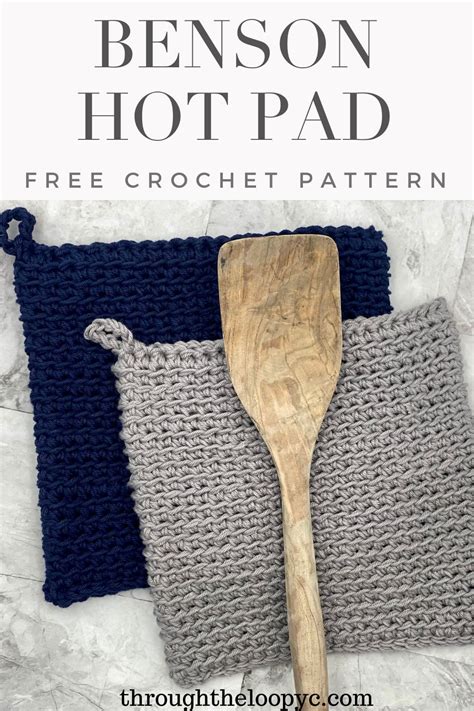 Free Crochet Hot Pad Pattern Through The Loop Yarn Craft