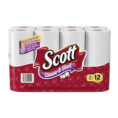 Scott Paper Towels Choose A Sheet 8 Mega Rolls