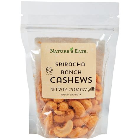 Nature S Eats Sriracha Ranch Cashews Shop Nuts Seeds At H E B