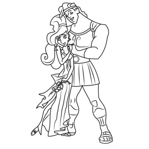 Coloriages Mégara et Hercule Hercule Coloriages gratuits à imprimer