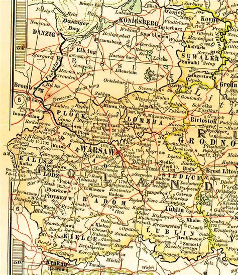 Map Of Polish Provinces 1902 Philatelic Database