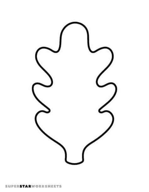 Leaf Template Superstar Worksheets