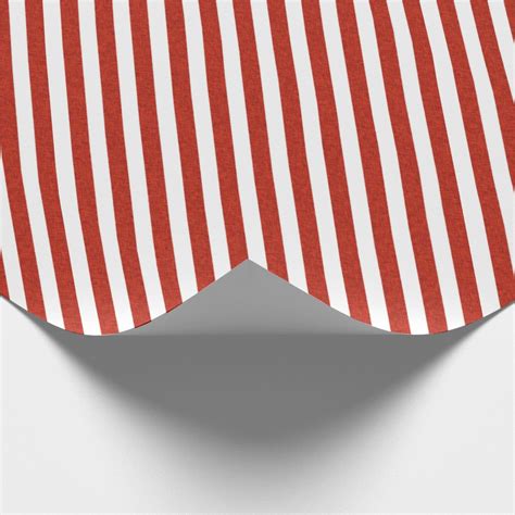 Red And White Classic Christmas Stripes Wrapping Paper Zazzle