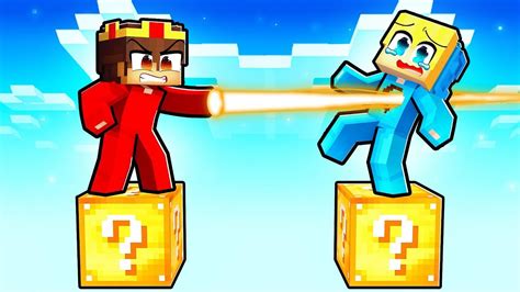 Semlaki Vs Ukri Lucky Block Skywars Youtube