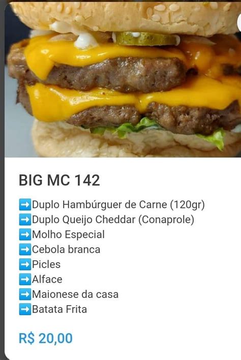 Menu Em Hamb Rguer Artesanal Mc Restaurante Quara