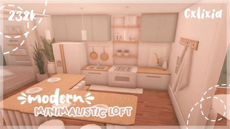 Bloxburg Modern Minimalistic Cozy ☁️ Loft Interior House Build