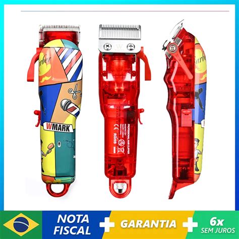 Wmark M Quina De Corte Cabelo Recarreg Vel Profissional Sem Fio M Quina