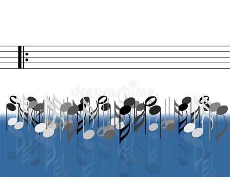 Musical notes on stave stock vector. Illustration of symbol - 15198904