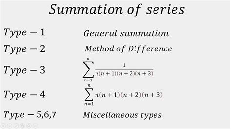 Sequence And Series Summation Of Series Iit Jee Advance Youtube