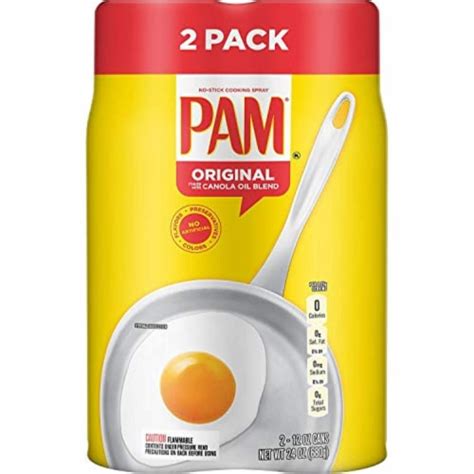 Pam Original No Stick Cooking Spray 100 Natural Canola Oil 2 Pack 12oz Each Can 1 King