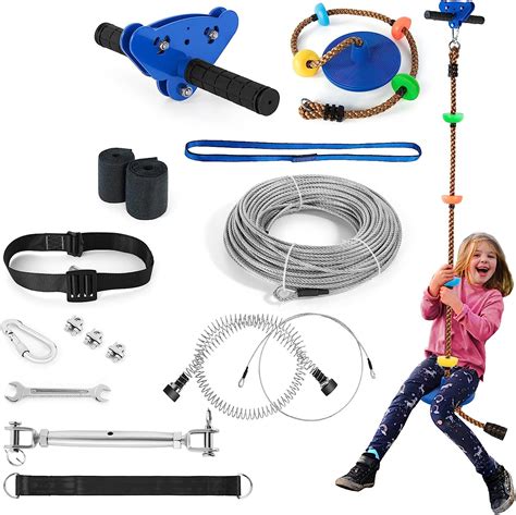 Amazon Joyldias Ft Zipline Kits For Backyard With Climbing