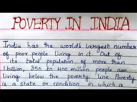 Essay On Poverty In India Youtube