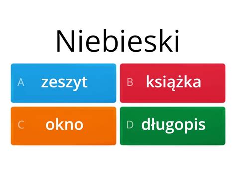 TEST PRZYMIOTNIK RZECZOWNIKI DOPASUJ język polski dla obcokrajowców