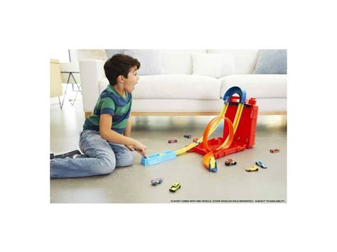 Hot Wheels Track Builder Trommelförmige Stuntbox Mattel HDX78 Juguetilandia