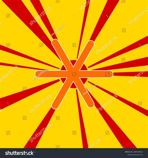 Astrological Sextile Symbol On Background Red Stock Vector Royalty Free 2087849017 Shutterstock