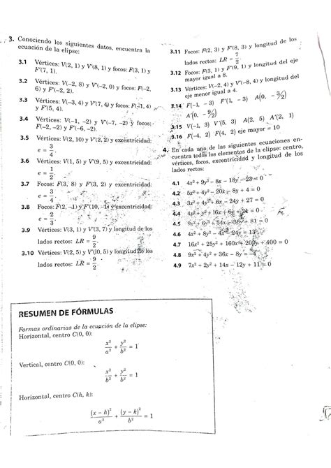 Solution Matem Ticas Ejercicios Resueltos Elipse Studypool