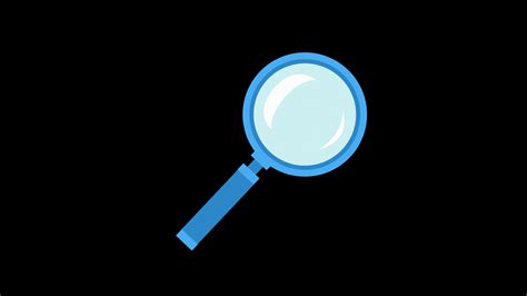 Magnifying Glass Icon Search Symbol Animation Transparent Background