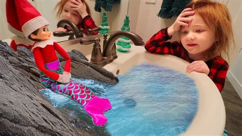 Our Elf Is A Mermaid Morning Routine And Candy Drink Experiment