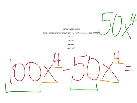 ShowMe - Subtracting exponents